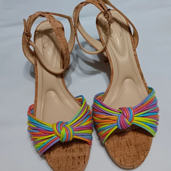 JESSICA SIMPSON Darleena Multicolor  Women's Platform  Sandals - 8W - Picture 2 of 7
